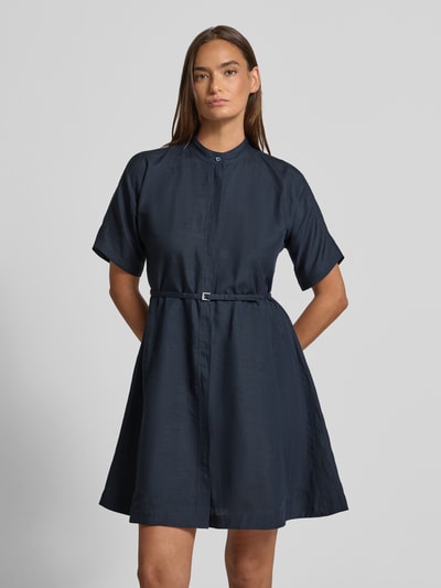 BOSS Tailliertes Freizeitkleid aus Lyocell-Leinen-Mix Modell 'DALINIA' Marine 4
