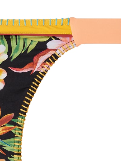 Banana Moon Bikinibroekje met bloemenmotief, model 'Fresia Molokai'  Zwart - 6