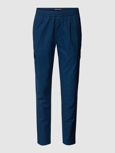 Tommy Hilfiger Spodnie cargo z naszywką z logo Jeansowy niebieski 2