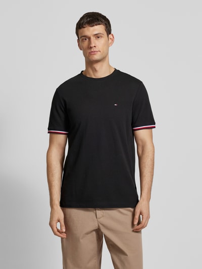 Tommy Hilfiger T-Shirt mit Label-Stitching Black 4