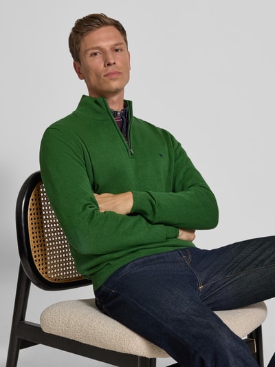 Fynch-Hatton Gebreide pullover met schipperskraag Groen - 3