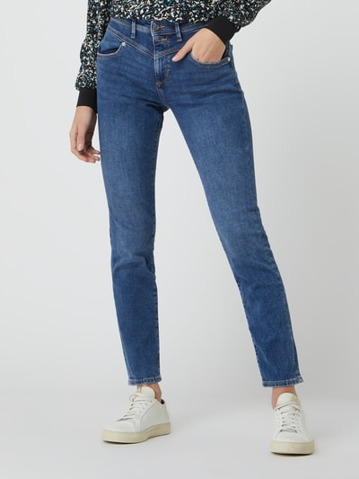 s.Oliver RED LABEL Slim fit jeans met stretch, model 'Betsy' Blauw - 4