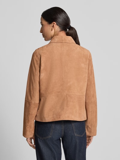 JOOP! Regular Fit Lederjacke mit Umlegekragen Modell 'LUANA' Beige 5