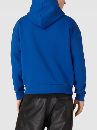 REVIEW Sweatjacke mit Label-Stitching Royalblau 5