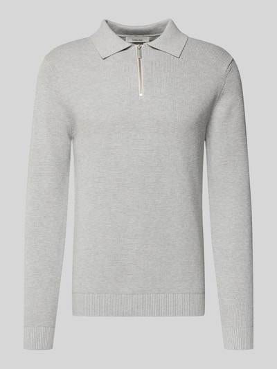 SELECTED HOMME Regular fit gebreide pullover van biologisch katoen, model 'DANE' Lichtgrijs - 2