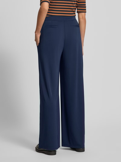 Lauren Ralph Lauren Wide Leg Stoffhose mit hohem Bund Modell 'CHABRELL' Marine 5