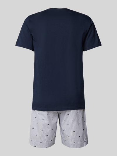 Emporio Armani Pyjama aus reiner Baumwolle Marine 3