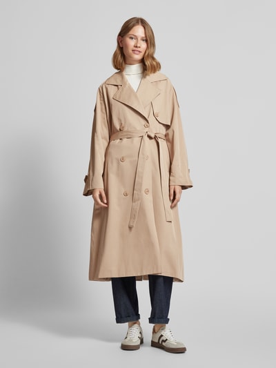 LeGer by Lena Gercke Lange jas met stoffen ceintuur, model 'Alita' Beige - 4