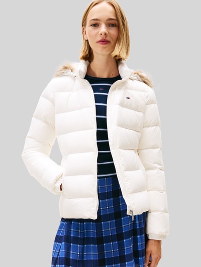 Tommy Jeans Regular Fit Daunenjacke mit Kunstfell Offwhite 4