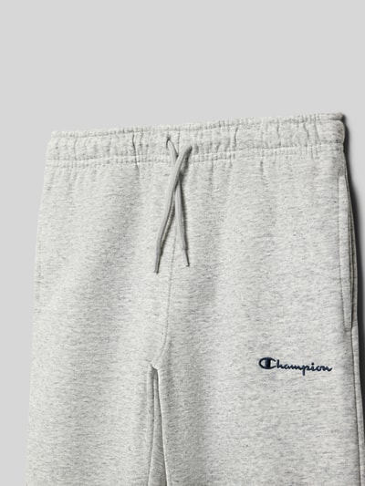 CHAMPION Straight Leg Sweatpants mit Label-Stitching Mittelgrau Melange 2
