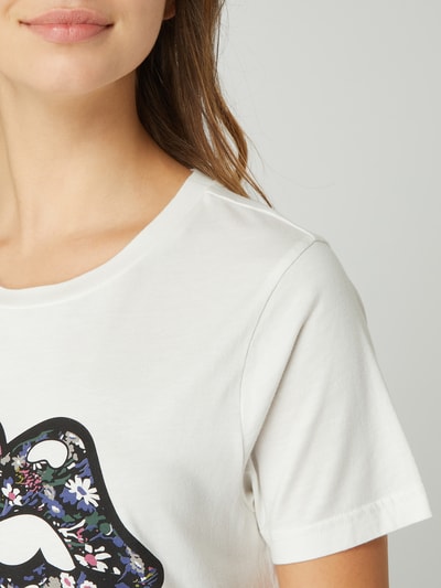 CATWALK JUNKIE T-Shirt mit Print Modell 'Rolling Stone Flowers'  Offwhite 3