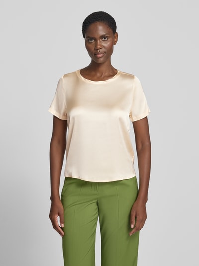 Christian Berg Woman Selection Blusenshirt aus Satin mit Rundhalsausschnitt Ecru 4