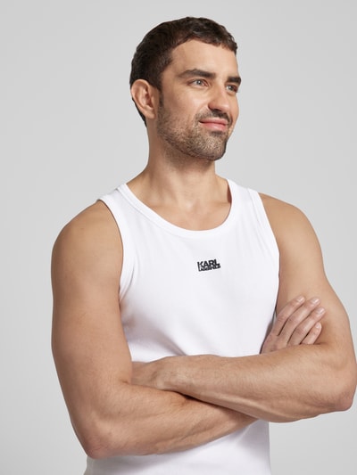 Karl Lagerfeld Tanktop met labelprint Wit - 3