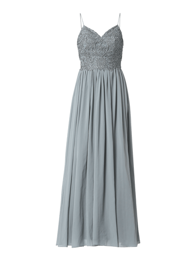 Laona Two-Tone-Abendkleid mit Zierperlen  Schilf 2