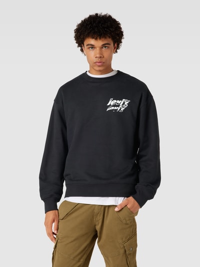 Levi's® Relaxed Fit Sweatshirt mit Label-Print Black 4