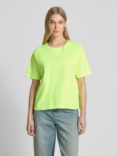 American Vintage Loose Fit T-Shirt aus reiner Baumwolle Modell 'FIZVALLEY' Neon Gelb 4