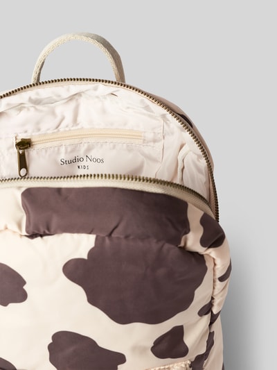 STUDIO NOOS Rucksack mit Allover-Animal-Print Modell 'Holy Cow' Dunkelbraun 5