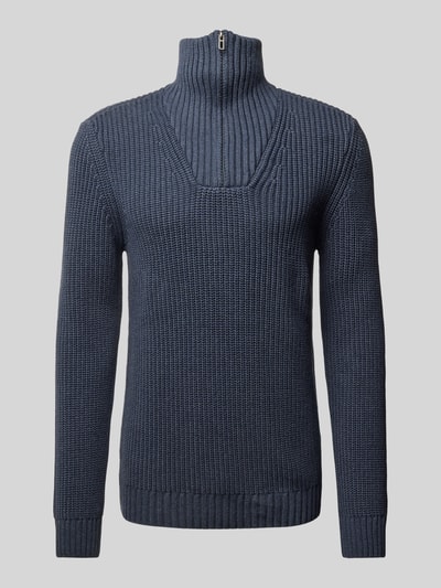 RAGMAN Gebreide pullover met ribboorden Marineblauw - 2