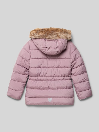 s.Oliver RED LABEL Regular fit gewatteerd jack met imitatiebont Lila - 3