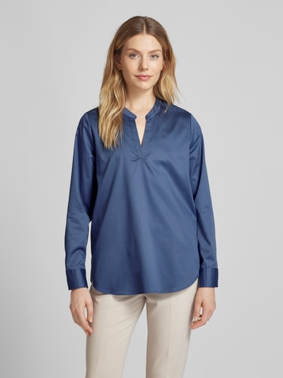 Eterna Comfort fit blouseshirt met Rookblauw - 4