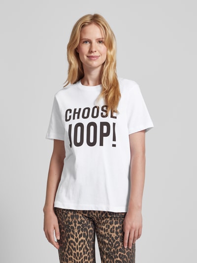 JOOP! T-shirt met logoprint Wit - 4