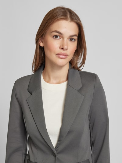 Kaffe Blazer met strookzakken, model 'KINNIE' Donkergrijs - 3