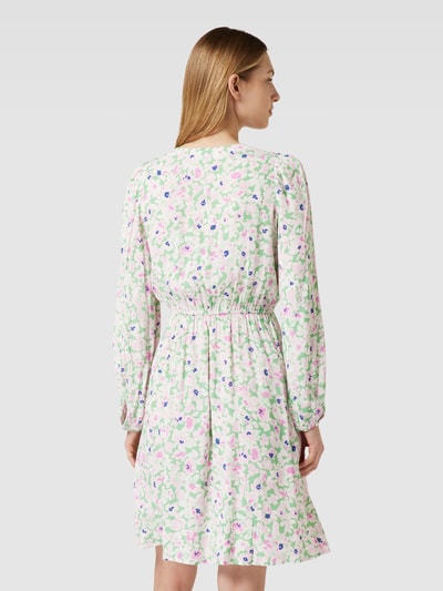 Selected Femme Knielange jurk van viscose met bloemenmotief, model 'MALIDA' Lichtgroen - 5