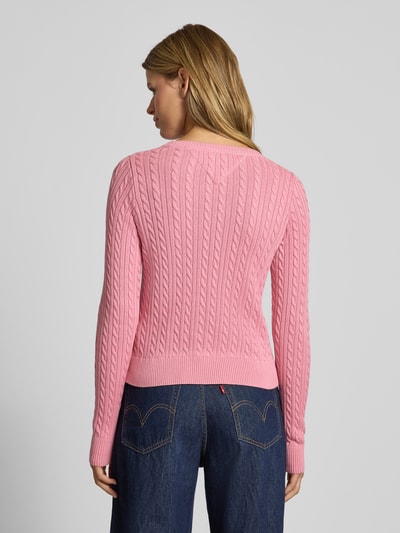 Tommy Jeans Regular Fit Strickpullover aus reiner Baumwolle Pink 5