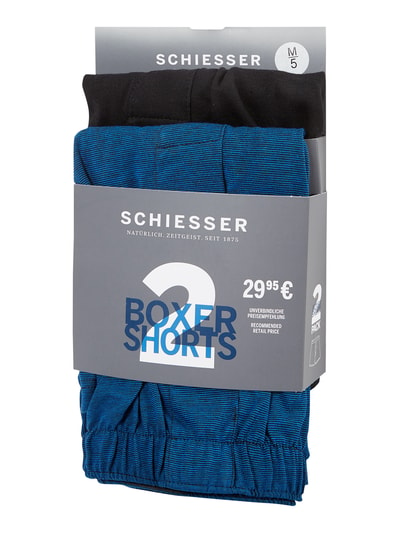 Schiesser Boxershorts van jersey in een set van 2 stuks Jeansblauw gemêleerd - 2