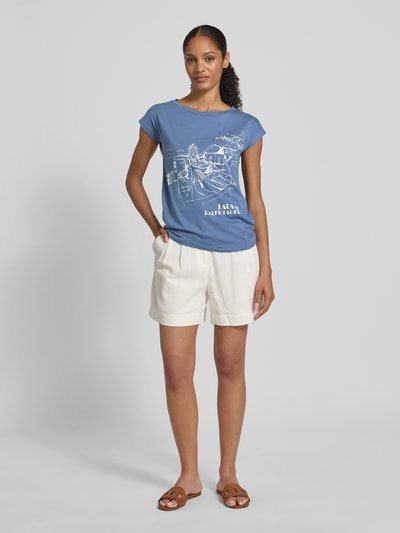 Lauren Ralph Lauren T-Shirt mit Label-Print Modell 'GRIETA' Hellblau 1