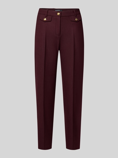 Cambio Stoffen broek met viscose en persplooien, model 'KRYSTAL' Bordeaux - 2