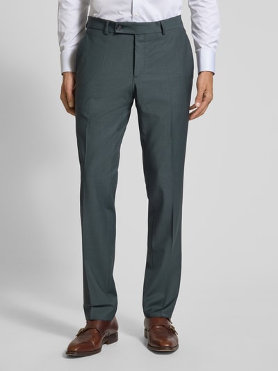 HECHTER PARIS Spodnie do garnituru w kant z wpuszczanymi kieszeniami Zielony 4