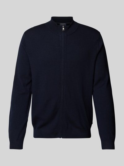 OLYMP Level Five Slim fit gebreid jack met opstaande kraag Marineblauw - 2