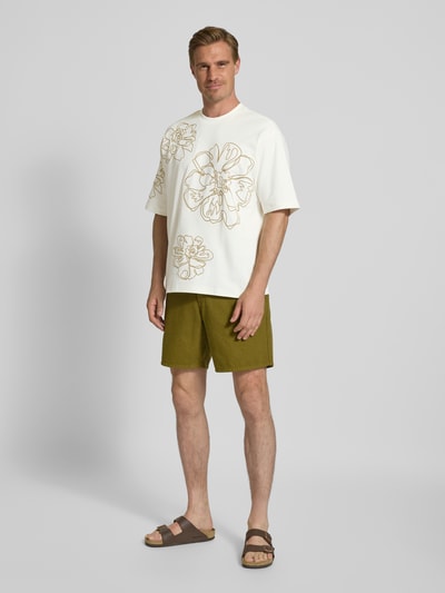 JAKE*S STUDIO MEN Relaxed Fit T-Shirt mit Rundhalsausschnitt Offwhite 1