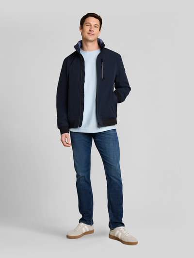 Tom Tailor Regular Fit Blouson aus wasserdichtem Stoff Marine 1