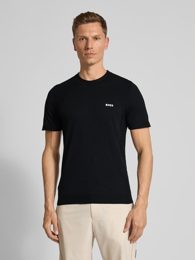 BOSS Green T-Shirt mit Label-Print Black 4