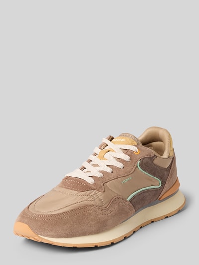 Produktfoto, Sneaker mit Logo-Print Modell 'City' von HOFF, Leder-Mix in Beige und Braun, Logo-Print, profilierte Sohle, Herren Sneaker