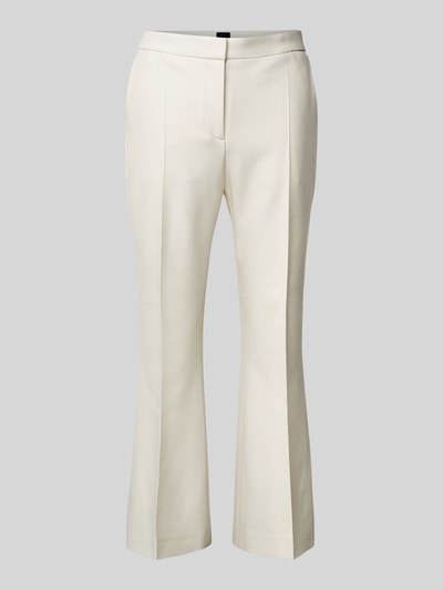 BOSS Spodnie materiałowe o kroju regular fit w kant model ‘Timasa’ Złamany biały 2