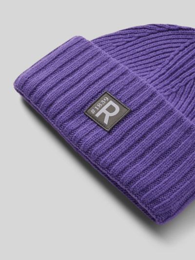 Roeckl Czapka beanie z naszywką z logo Fioletowy 2