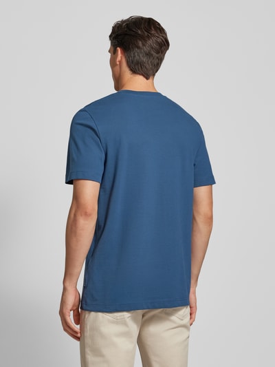 Tom Tailor Regular Fit T-Shirt in Piqué-Optik Dunkelblau 5