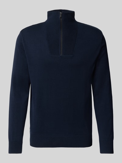 Tom Tailor Denim Regular Fit Troyer aus reiner Baumwolle Dunkelblau 2