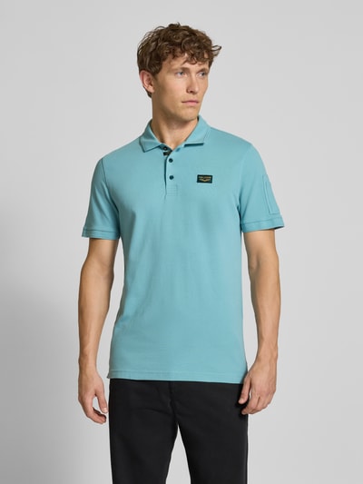 PME Legend Koszulka polo o kroju regular fit z naszywką z logo model ‘TRACKWAY’ Jasnoniebieski 4