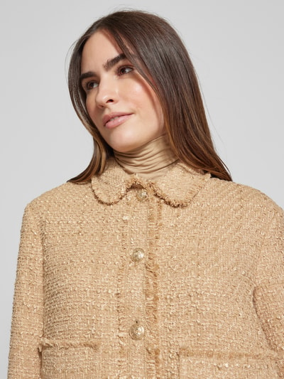 WHITE LABEL Regular Fit Blazer in Bouclé-Optik Gold 3