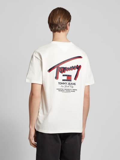 Tommy Jeans T-Shirt mit Label-Print Offwhite 5