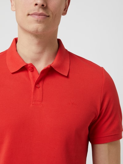 s.Oliver RED LABEL Poloshirt van piqué Rood - 3