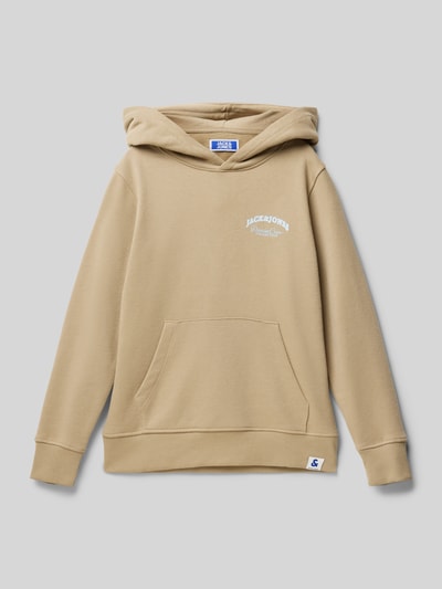 Jack & Jones Hoodie mit Label-Print Camel 1