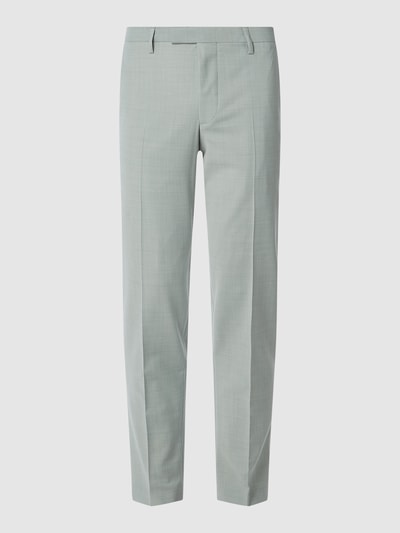 Cinque Slim fit pantalon met persplooien, model 'Monopoli' Lichtgroen - 1