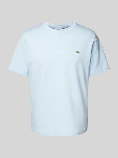 Lacoste T-shirt met labelpatch Lichtblauw - 2