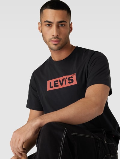 Levi's® T-shirt z nadrukiem z logo Czarny 3