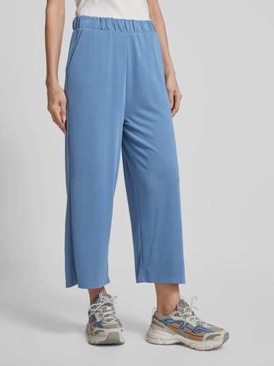 mbyM Wide Leg Stoffhose mit verkürztem Schnitt Modell 'Anjelica' Rauchblau 4